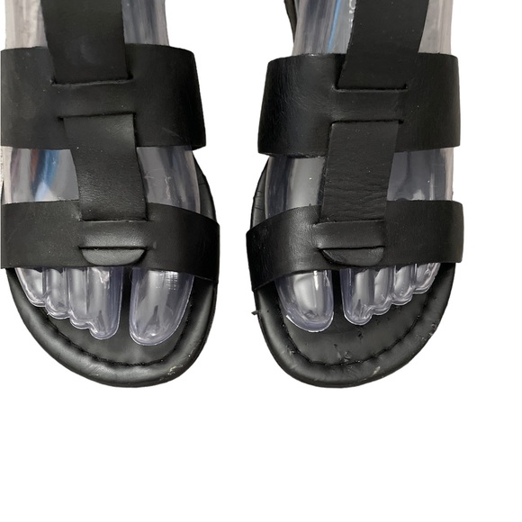 Franco Sarto Women's Wyona Gladiator Black Wedge Heel Sandal Leather - Picture 4 of 8